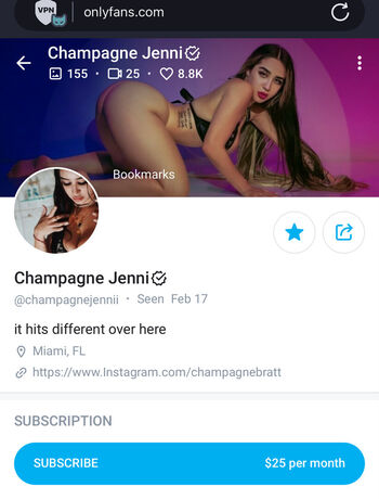 Full leaked Champagnejennii private onlyfans photo
