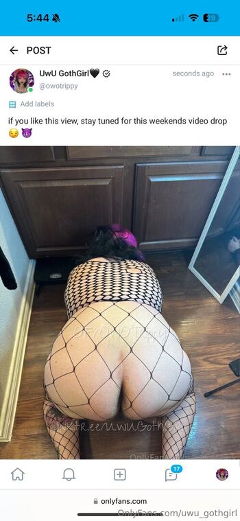 Full leaked Uwu gothgirl private onlyfans photo